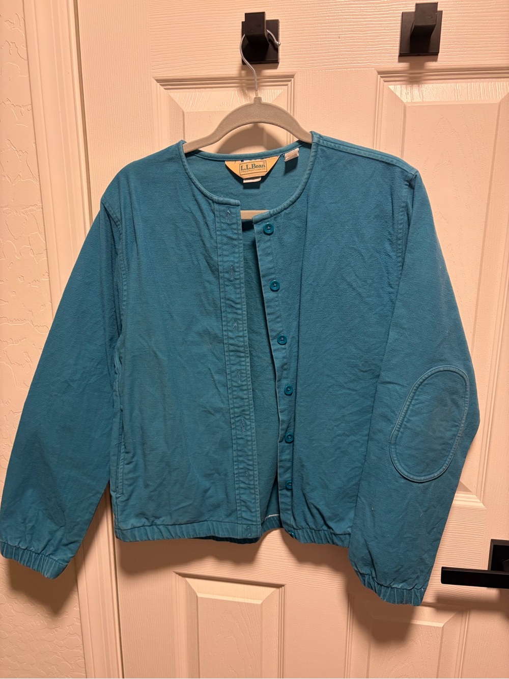 L.L. Bean Teal Blue Button-Front Jacket Medium